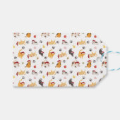 Cute Holiday Cat Pattern Cadeaulabel (Voorkant (Horizontaal))