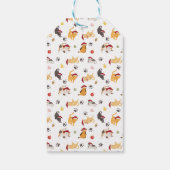Cute Holiday Cat Pattern Cadeaulabel (Achterkant)