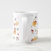 Cute Holiday Cat Pattern Grote Koffiekop (Achterkant)