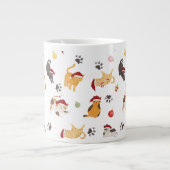 Cute Holiday Cat Pattern Grote Koffiekop (Voorkant)