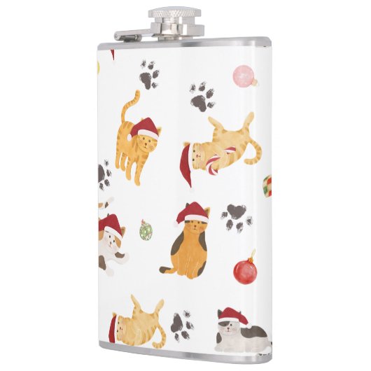 Cute Holiday Cat Pattern Heupfles (Links)