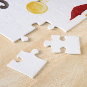 Cute Holiday Cat Pattern Legpuzzel (Zijkant)