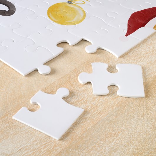 Cute Holiday Cat Pattern Legpuzzel (Zijkant)