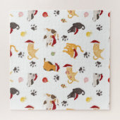 Cute Holiday Cat Pattern Legpuzzel (Horizontaal)