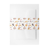 Cute Holiday Cat Pattern Uitnodigingen Wikkel (Voorkant Voorbeeld)