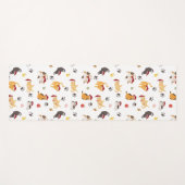Cute Holiday Cat Pattern Yogamat (Voorkant (horizontaal))
