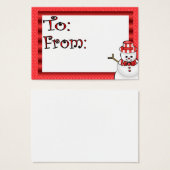 Cute Holiday Cft Label Visitekaartje (Voorkant /achterkant)