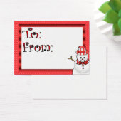 Cute Holiday Cft Label Visitekaartje (Bureau)