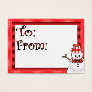 Cute Holiday Cft Label Visitekaartje