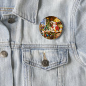 Cute holiday Christmas Ronde Button 5,7 Cm (In situ)