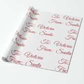 Cute Holiday Christmas To And From Personalized Cadeaupapier (Uitgerold)