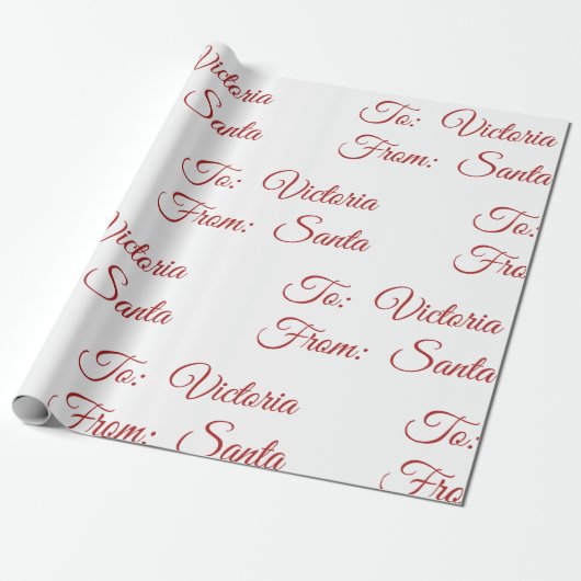 Cute Holiday Christmas To And From Personalized Cadeaupapier (Uitgerold)