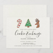 Cute Holiday Cookie Exchange Kaart (Voorkant / Achterkant)