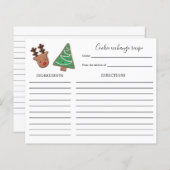 Cute Holiday Cookie Exchange Recipcard (Voorkant / Achterkant)