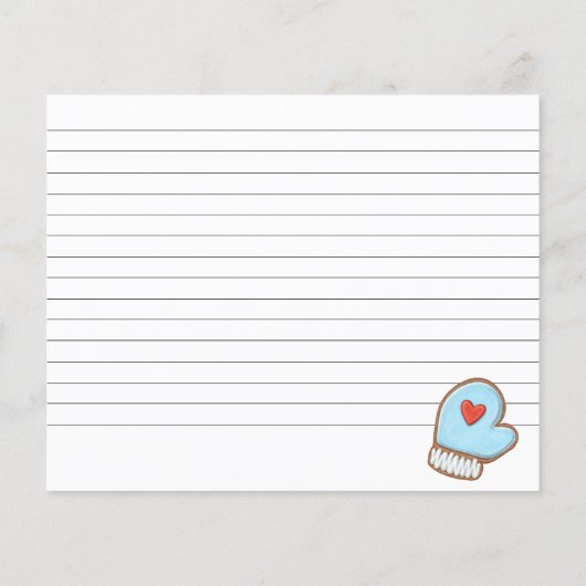 Cute Holiday Cookie Exchange Recipcard (Achterkant)