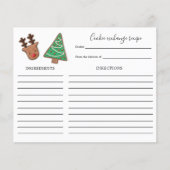 Cute Holiday Cookie Exchange Recipcard (Voorkant)