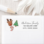 Cute Holiday Cookie Return Address Etiket (Insitu)