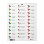 Cute Holiday Cookie Return Address Etiket (Full Sheet)