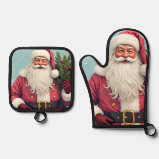 Cute Holiday Design Ovenwant & Pannenlap Set (Voorkant)