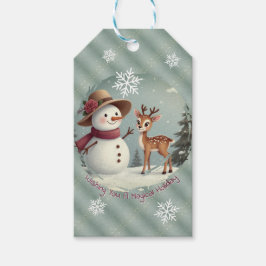 Cute Holiday Designed Hang-style Cadeaulabel