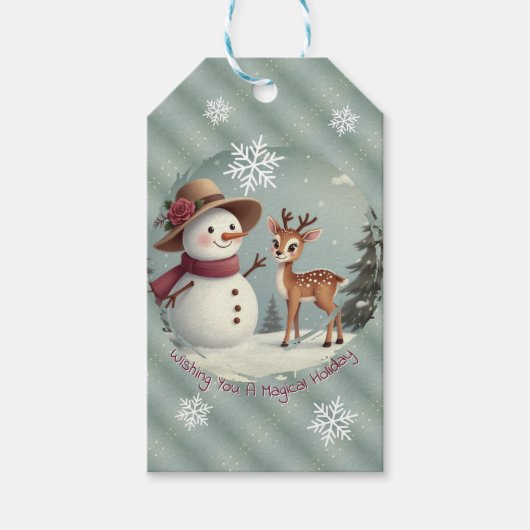 Cute Holiday Designed Hang-style Cadeaulabel (Voorkant)