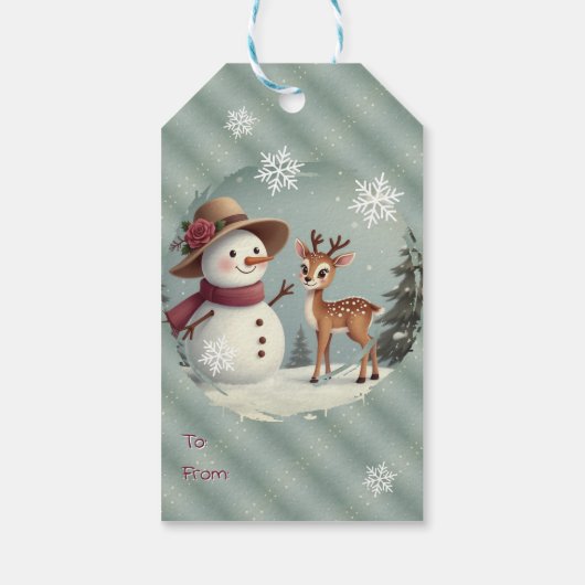 Cute Holiday Designed Hang-style Cadeaulabel (Achterkant)