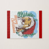 Cute Holiday Dog Hoesje-Mate Legpuzzel (Horizontaal)