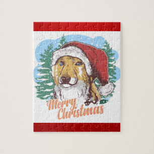 Cute Holiday Dog Hoesje-Mate Legpuzzel