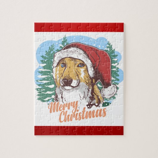 Cute Holiday Dog Hoesje-Mate Legpuzzel (Verticaal)