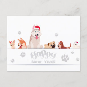 Cute Holiday Dogs Briefkaart