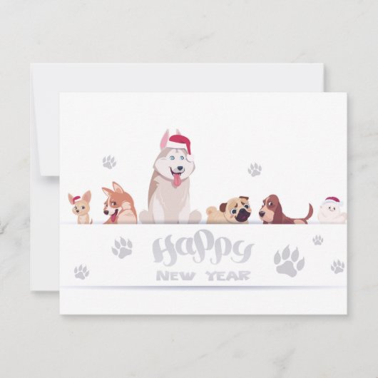 Cute Holiday Dogs Kaart (Voorkant)