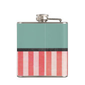 Cute Holiday Elf met Candy Cane Merry Kerstmis Heupfles (Achterkant)