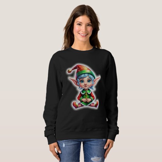 Cute Holiday Elf Trui (Voorkant volledig)
