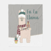 Cute Holiday Fa La llama-ontwerp Fleece Deken (Voorkant)