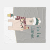 Cute Holiday Fa La llama-ontwerp Fleece Deken (Voorkant (Horizontaal))