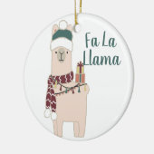 Cute Holiday Fa La Llama-ontwerp Keramisch Ornament (Links)