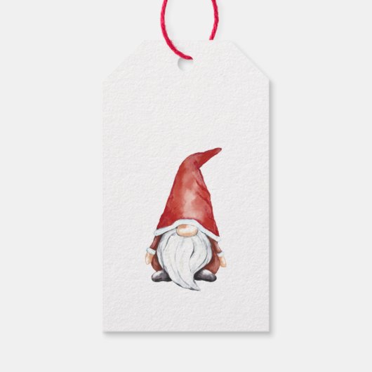 Cute Holiday Gnome Cadeaulabel (Achterkant)