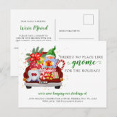 Cute Holiday Gnome Red Truck We hebben Briefkaart  (Voorkant / Achterkant)