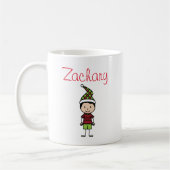 Cute Holiday Hot Cocoa Persoonlijke naam Kinder Koffiemok (Links)