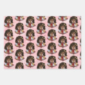 Cute Holiday kerstinpakken Black Girl Paper (Voorkant 2)