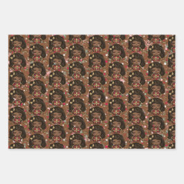 Cute Holiday kerstinpakken Black Girl Paper