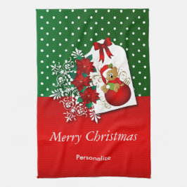 Cute Holiday Kerstmis Beer Theedoek
