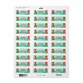 Cute Holiday Kerstmis Elf en Candy Canes Etiket (Full Sheet)