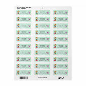 Cute Holiday Kerstmis Elf en Candy Canes Etiket (Full Sheet)