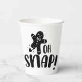 Cute Holiday Kerstmis Oh Snap Papieren Bekers (Achterkant)