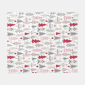 Cute Holiday Kerstmis Patroon Fleece Deken (Voorkant (Horizontaal))