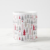 Cute Holiday Kerstmis Patroon Grote Koffiekop (Voorkant)