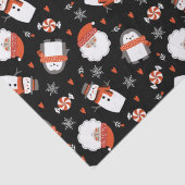 Cute Holiday Kerstmis Pattern Tissuepapier (Detail)