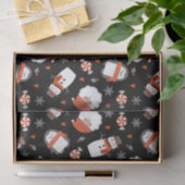 Cute Holiday Kerstmis Pattern Tissuepapier (Geschenk)