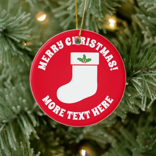Cute Holiday kerstsok boom ornament (Boom)